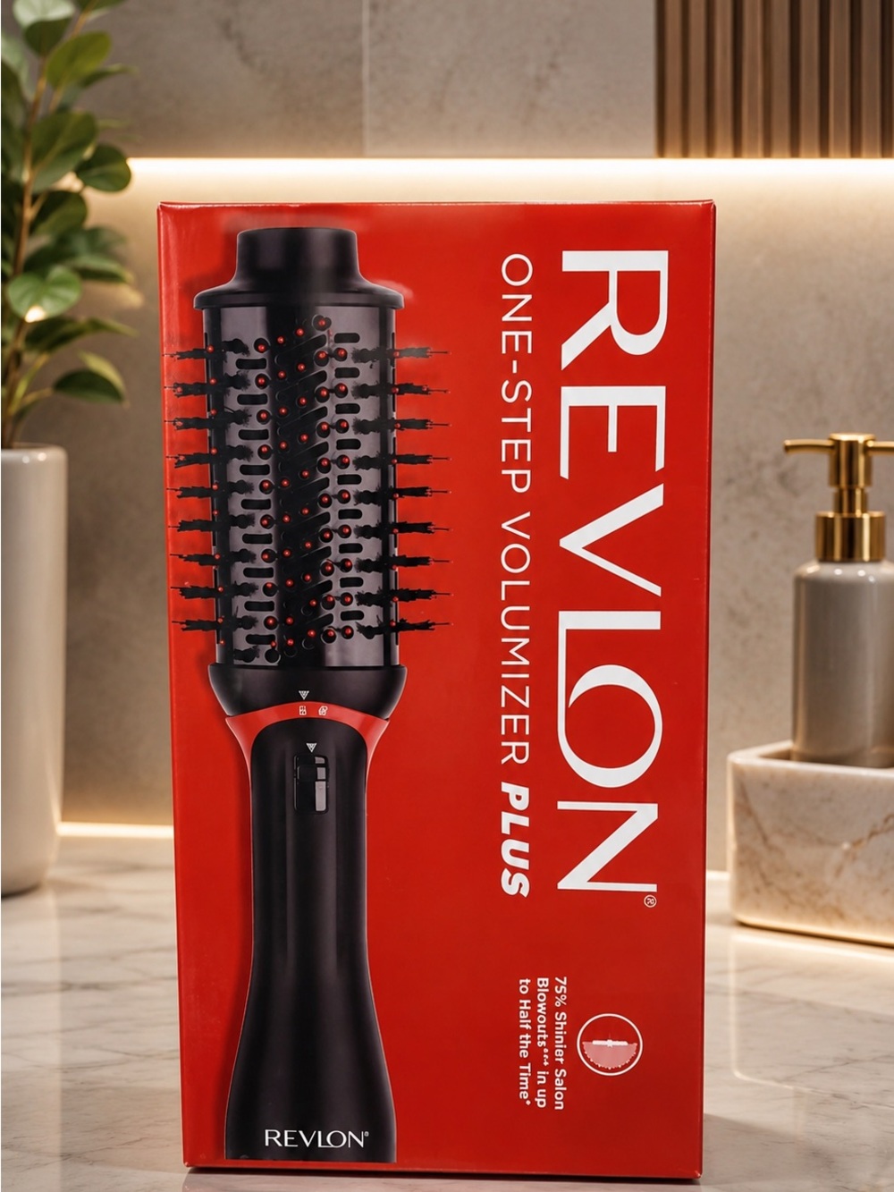 Revlon One-Step Volumizer Plus Hair Brush - Red and Black